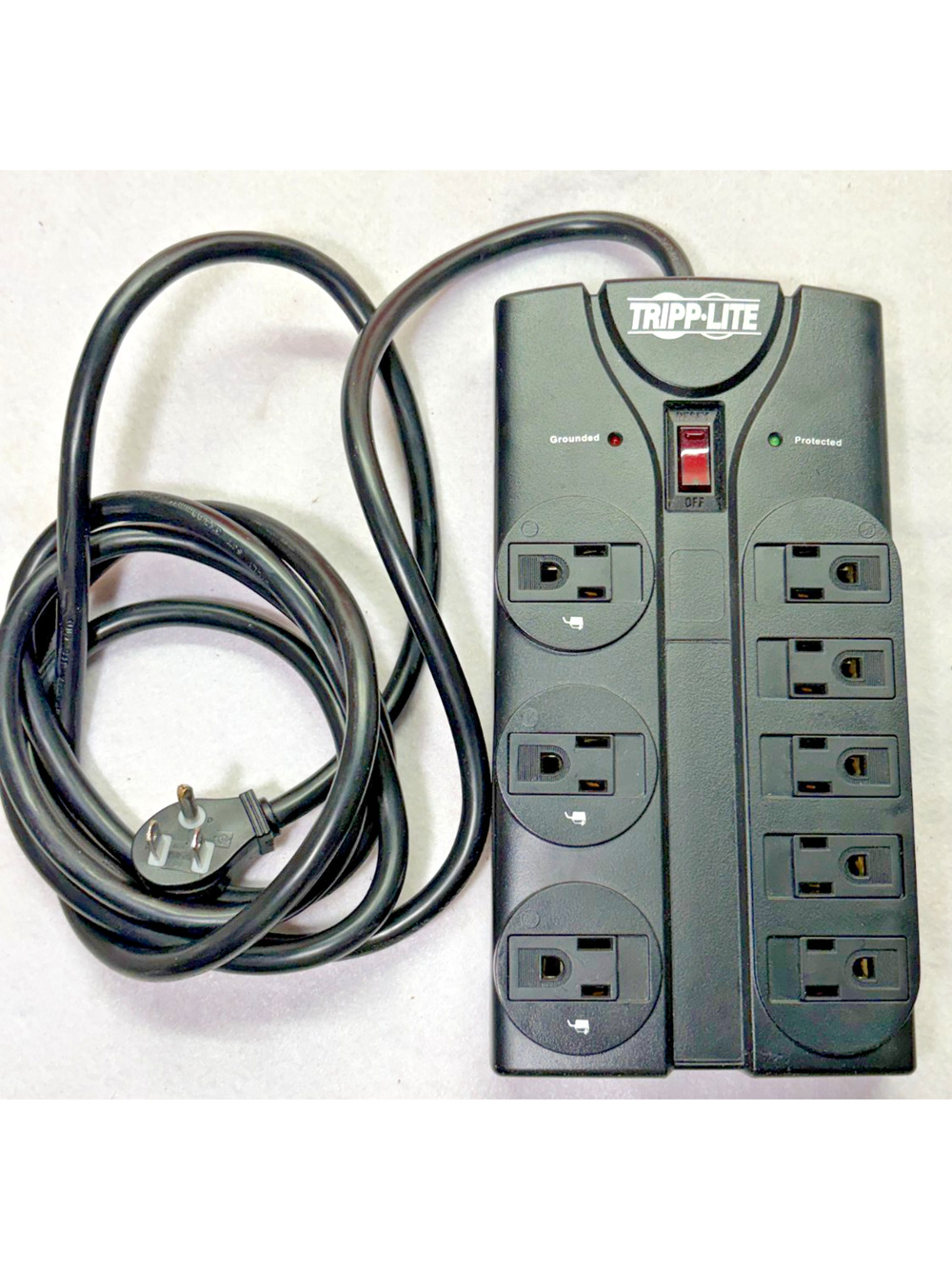 Tripp Lite TLP808B Surge Protector 8 Outlet Power Strip 8 Ft Cord Tested Working